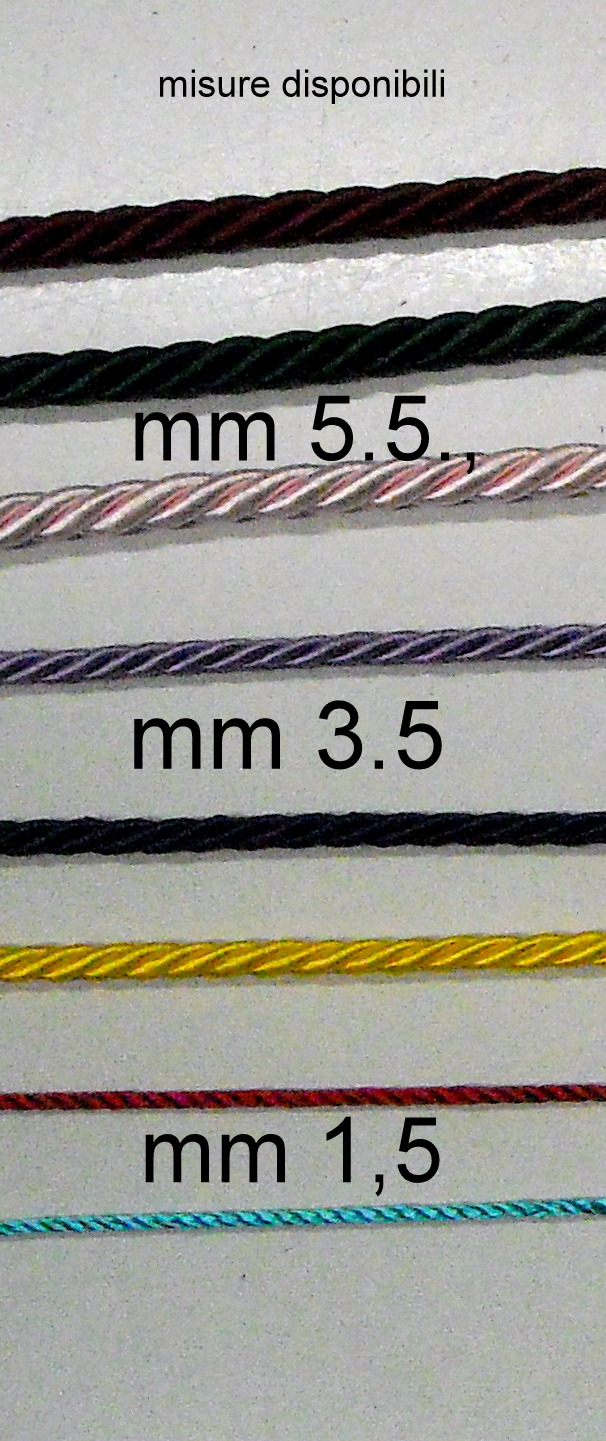 con cordoncino bianco CaPiSo Cordoncino da 15 m x 4 mm colore