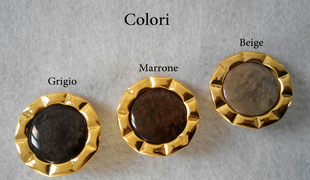 Bottone in metallo dorato b1002 5