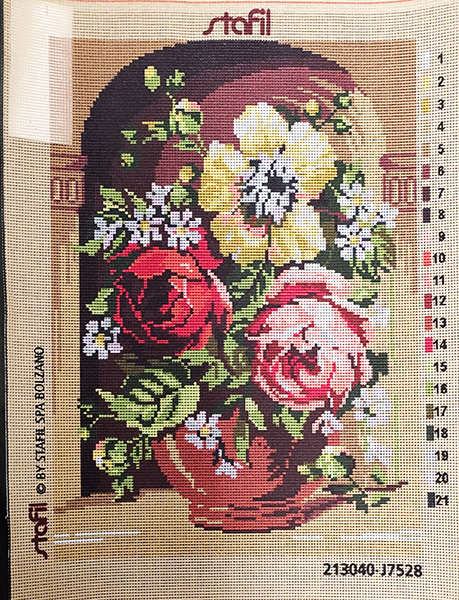 Vaso di fiori da ricamare cm 30x40 (Copia)