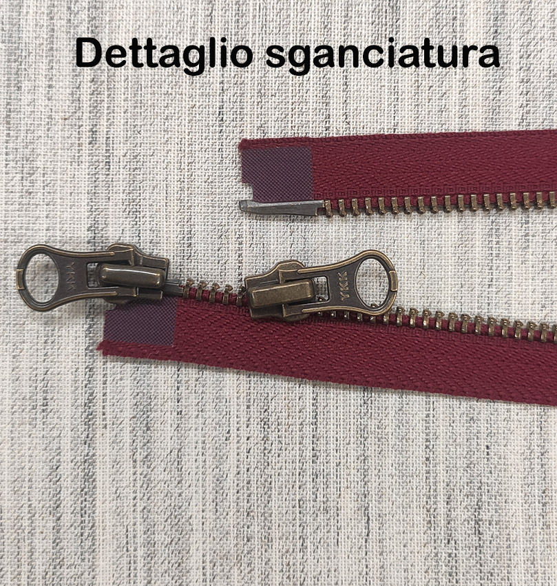 LoczEk Cerniera Metallica Aperta Con Doppi Cursori – 70 Cm, Colore Grigio, Per Abbigliamento E Borse Fai-da-te