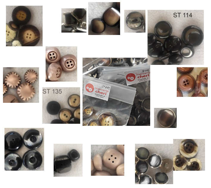 Set bottoni vintage selezionati