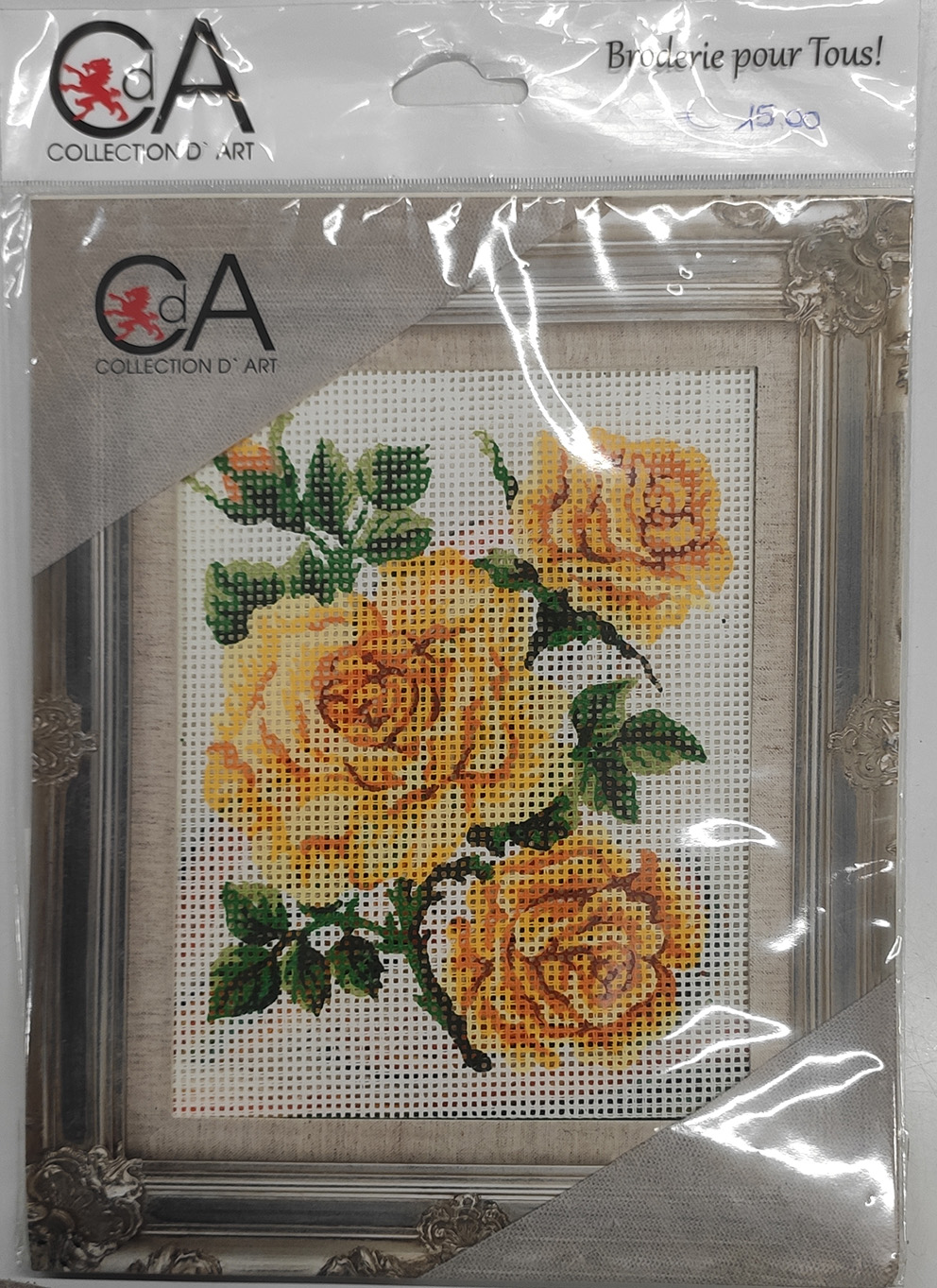 Collection d'art- immagine prestampata rose gialle