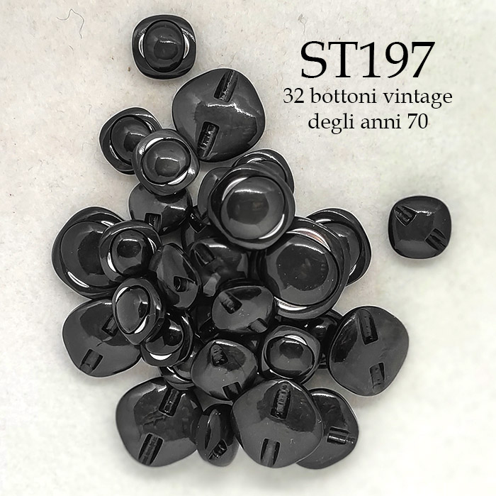 32 bei bottoni vintage quadrati anni settanta
