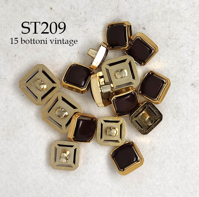 15 bei bottoni vintage quadrati anni settanta